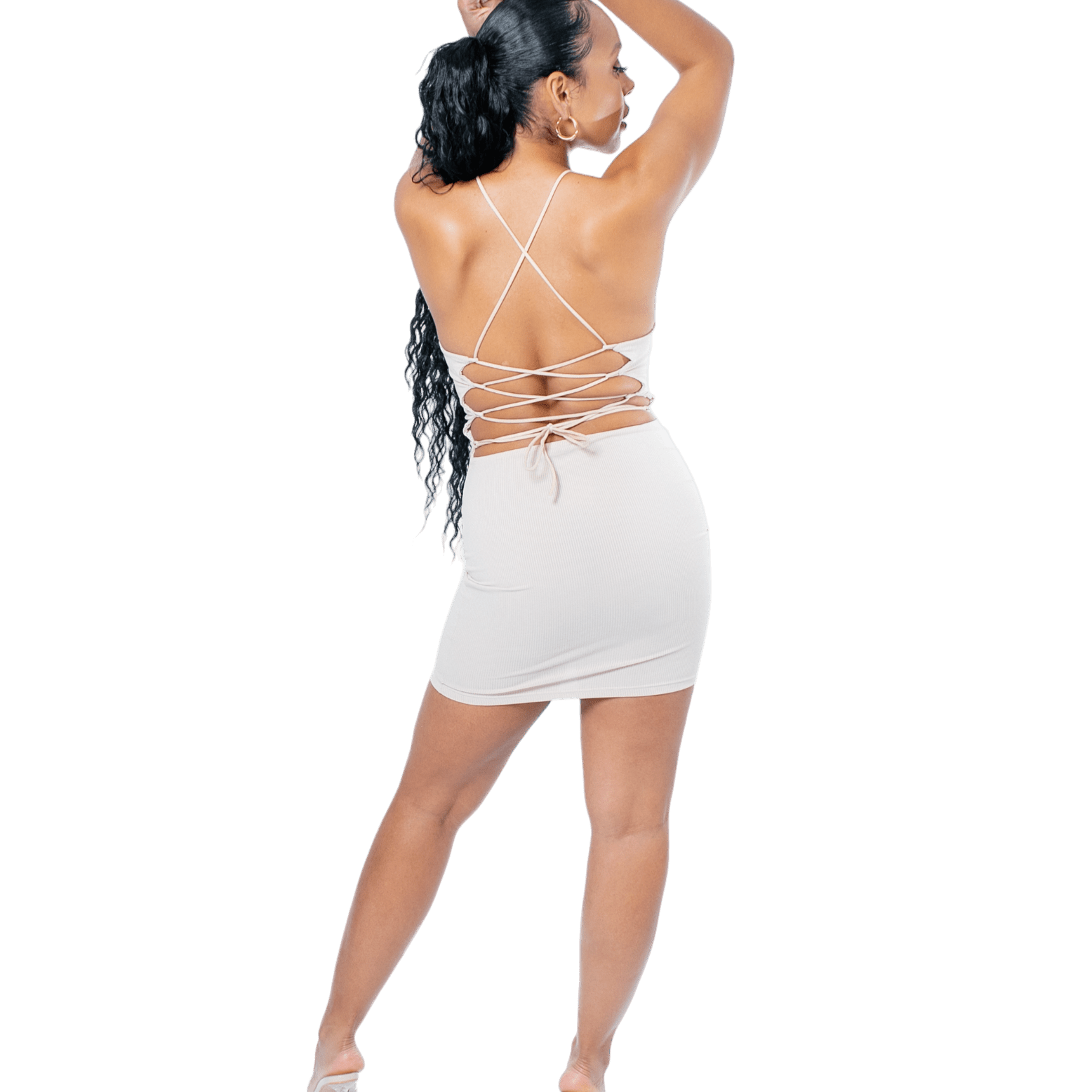 Criss - cross Backless Mini Dress - GRLS CLUB