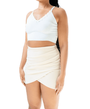 Daisy Trim Ribbed Crop Top - GRLS CLUB