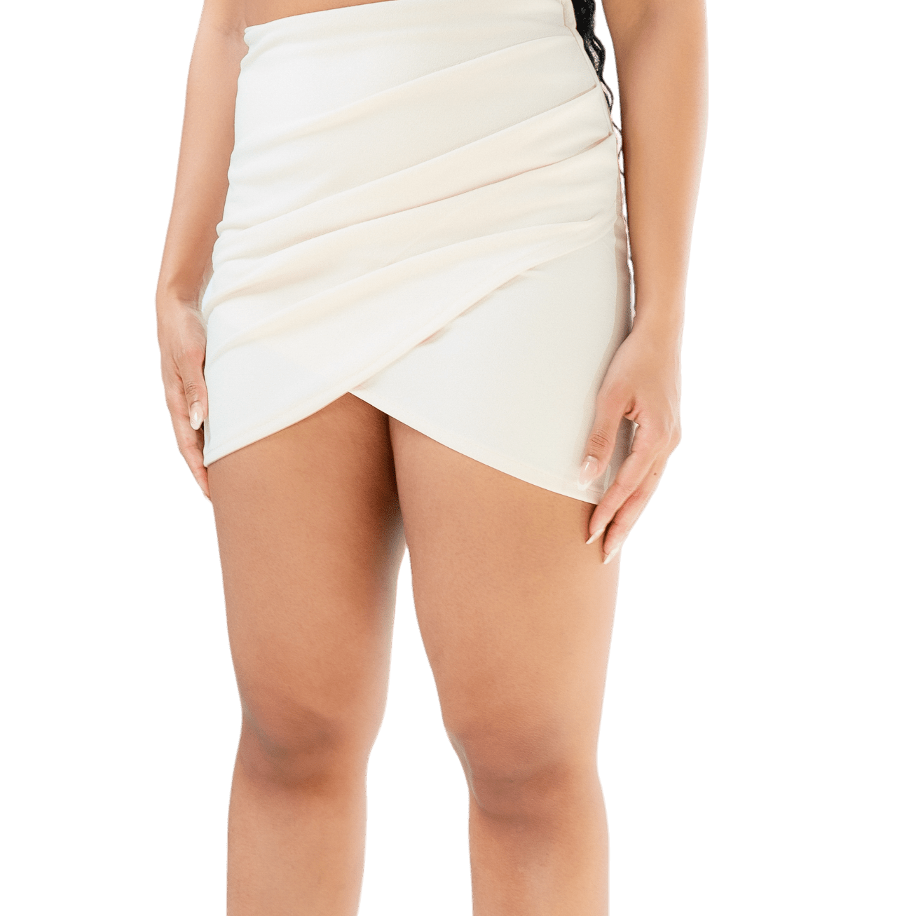 High Waisted Draped Mini Skirt - GRLS CLUB