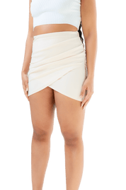 High Waisted Draped Mini Skirt - GRLS CLUB