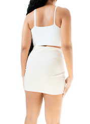 High Waisted Draped Mini Skirt - GRLS CLUB