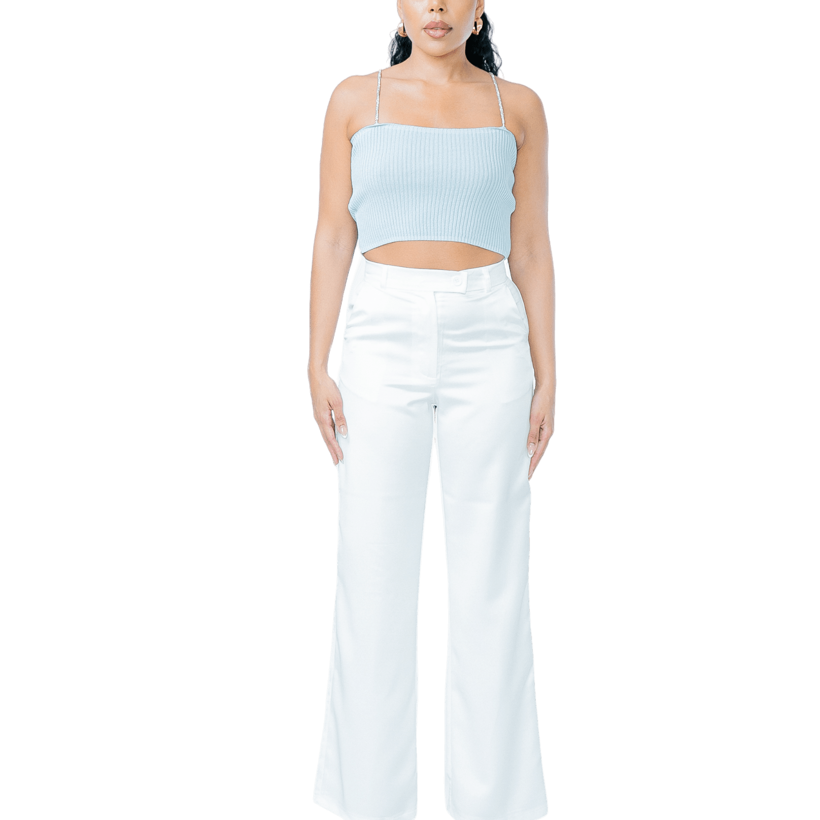 High - Waisted Satin Trousers - GRLS CLUB