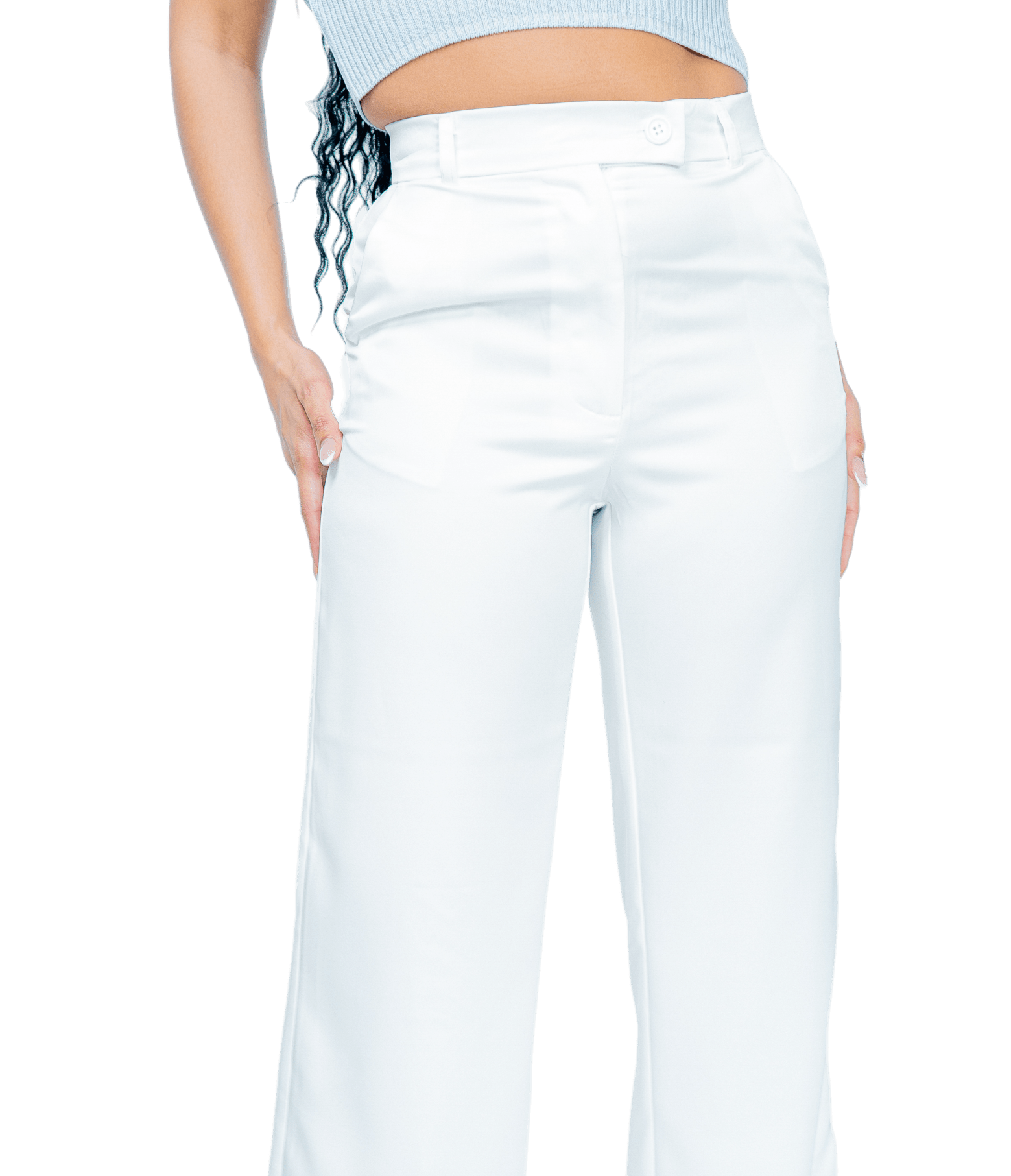 High - Waisted Satin Trousers - GRLS CLUB