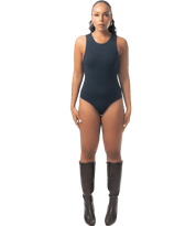 Midnight Ribbed Bodysuit - GRLS CLUB