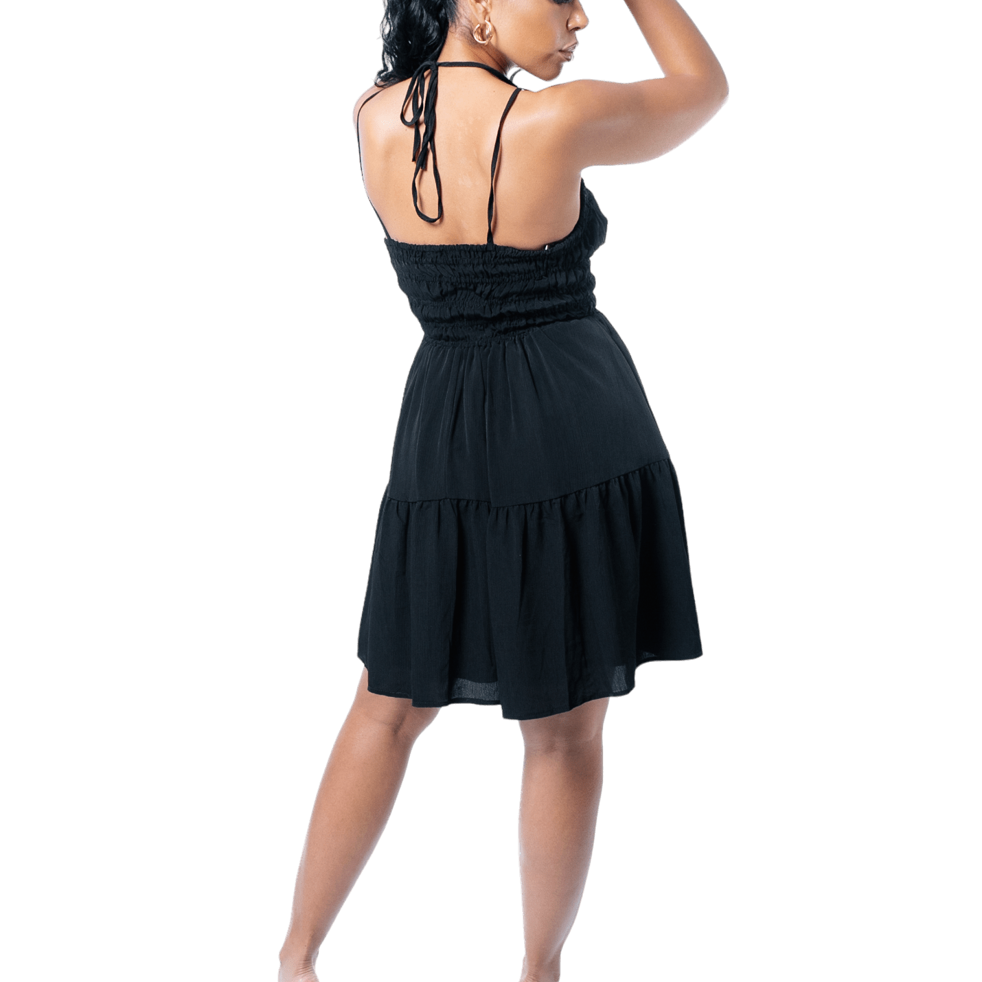 Midnight Smocked Halter Dress - GRLS CLUB