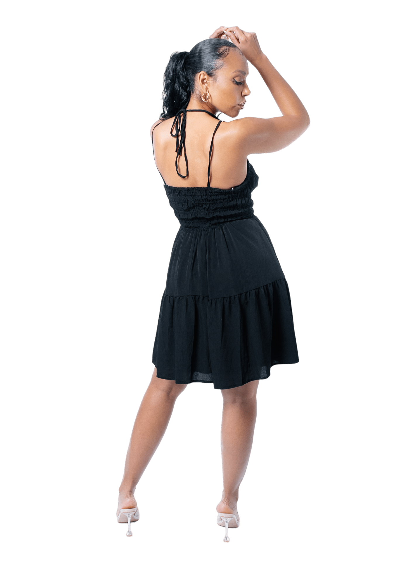 Midnight Smocked Halter Dress - GRLS CLUB