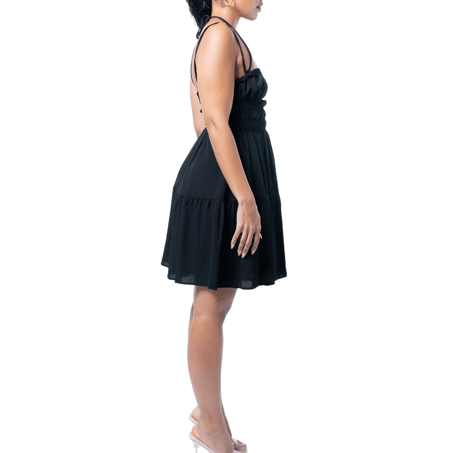 Midnight Smocked Halter Dress - GRLS CLUB