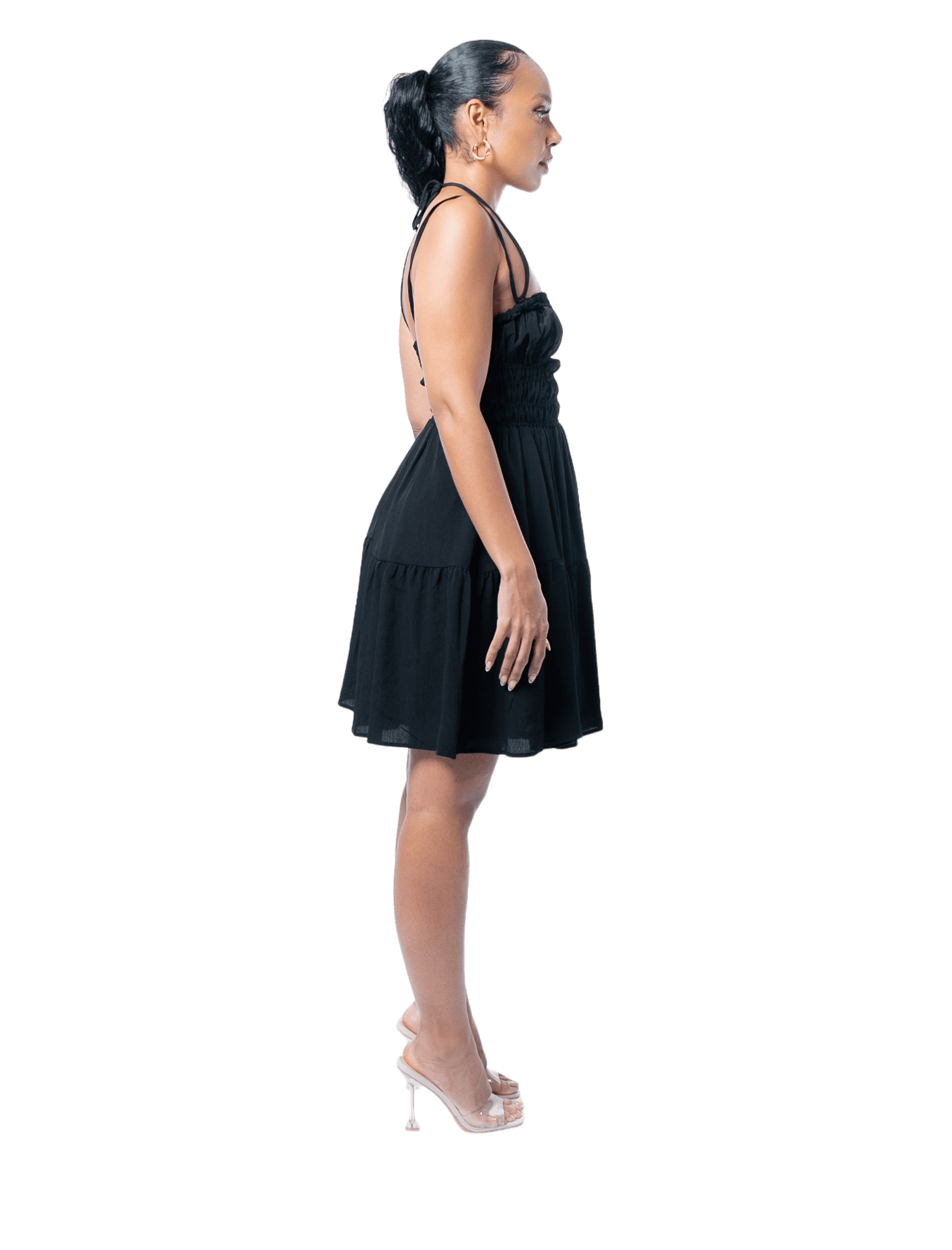 Midnight Smocked Halter Dress - GRLS CLUB