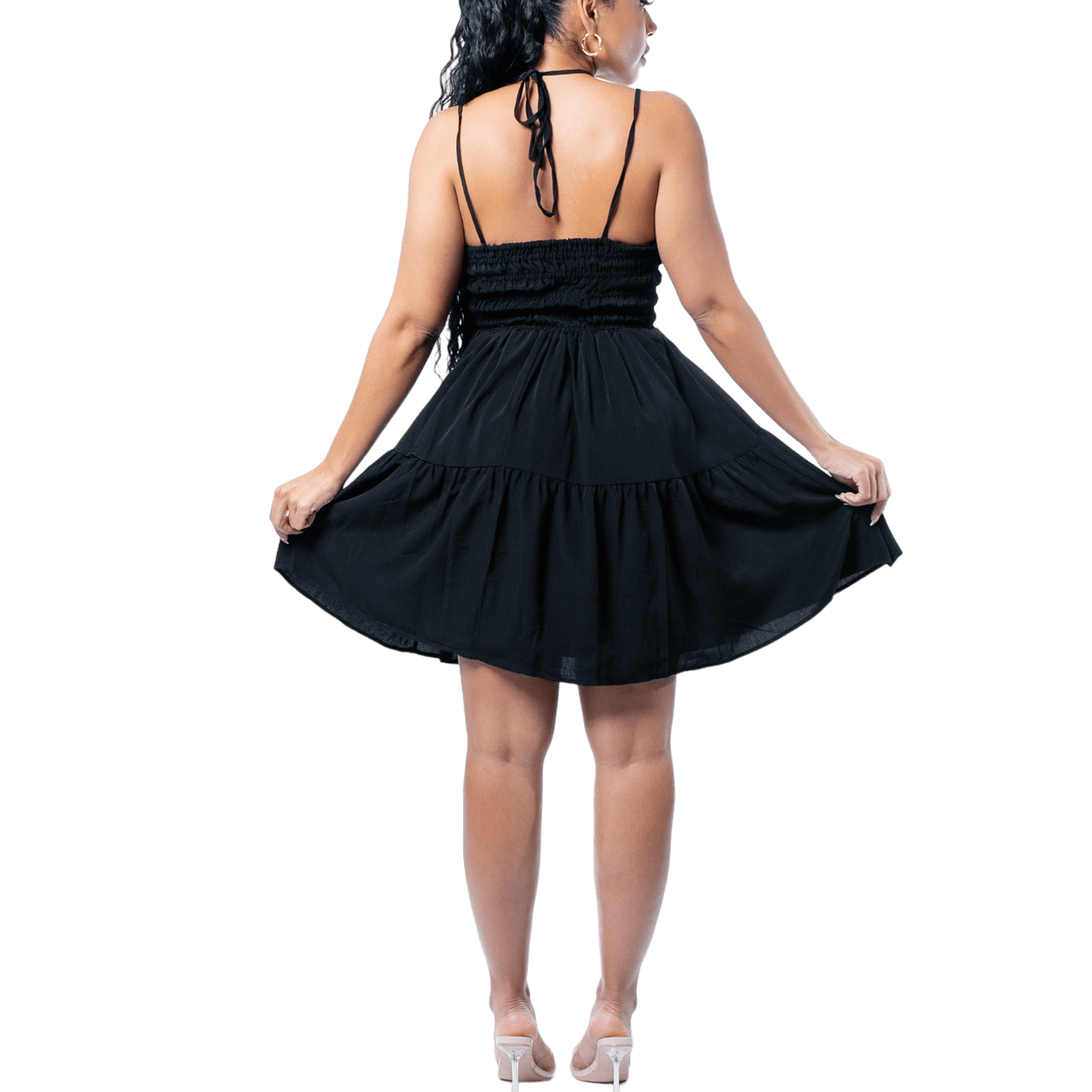 Midnight Smocked Halter Dress - GRLS CLUB