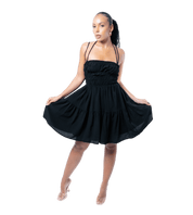 Midnight Smocked Halter Dress - GRLS CLUB