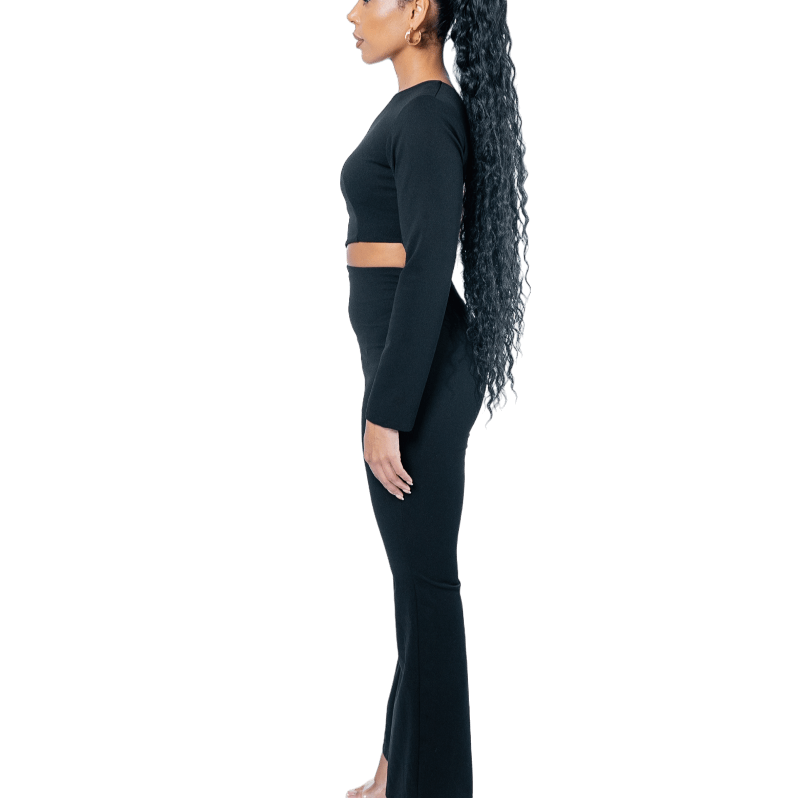 One - Shoulder Cutout Flared Jumpsuit - GRLS CLUB