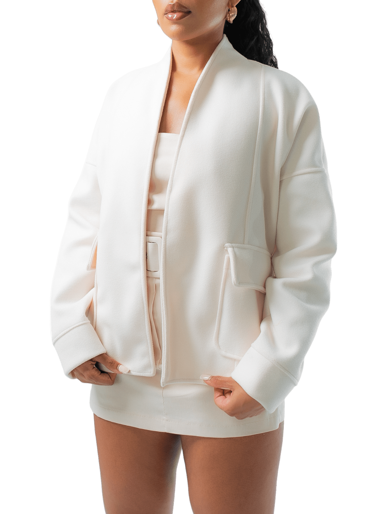 Oversized Fleece Blazer Jacket - GRLS CLUB