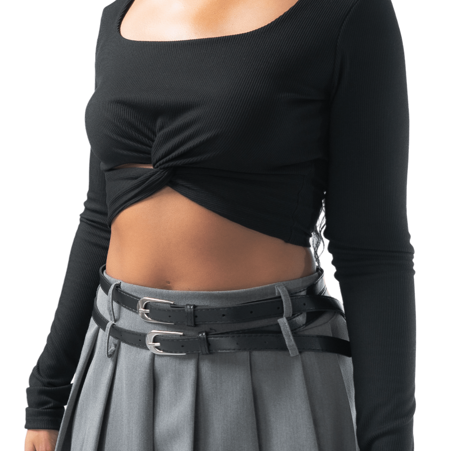 Ribbed Cut - Out Crop Top - GRLS CLUB