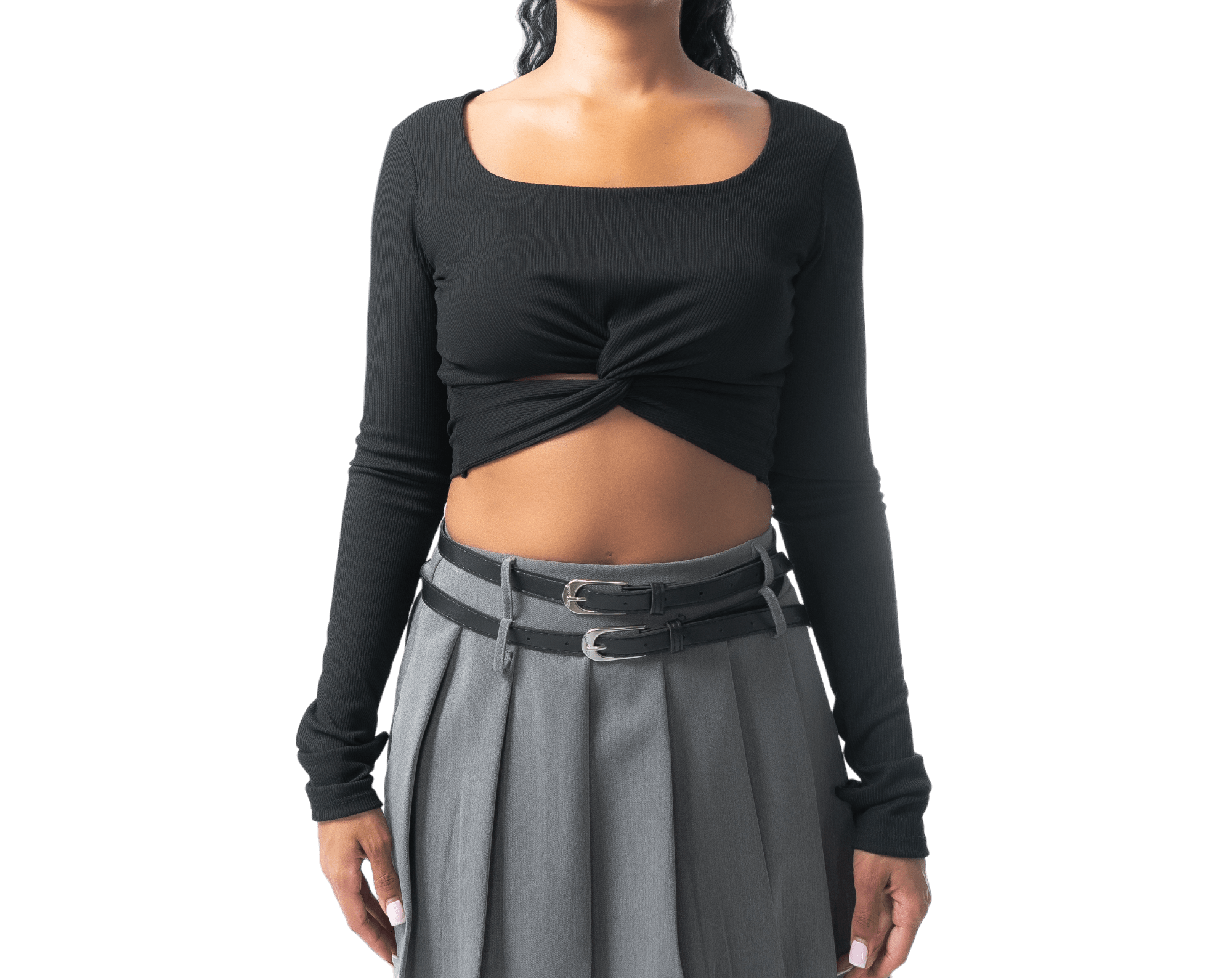 Ribbed Cut - Out Crop Top - GRLS CLUB