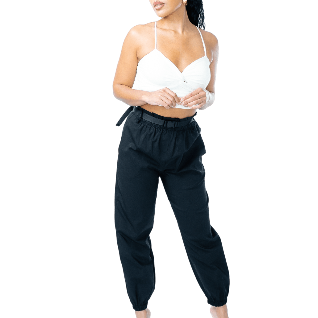 Ribbed Front - Twist Padded Crop Top - GRLS CLUB