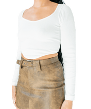 Ribbed Long Sleeve Crop Top - GRLS CLUB