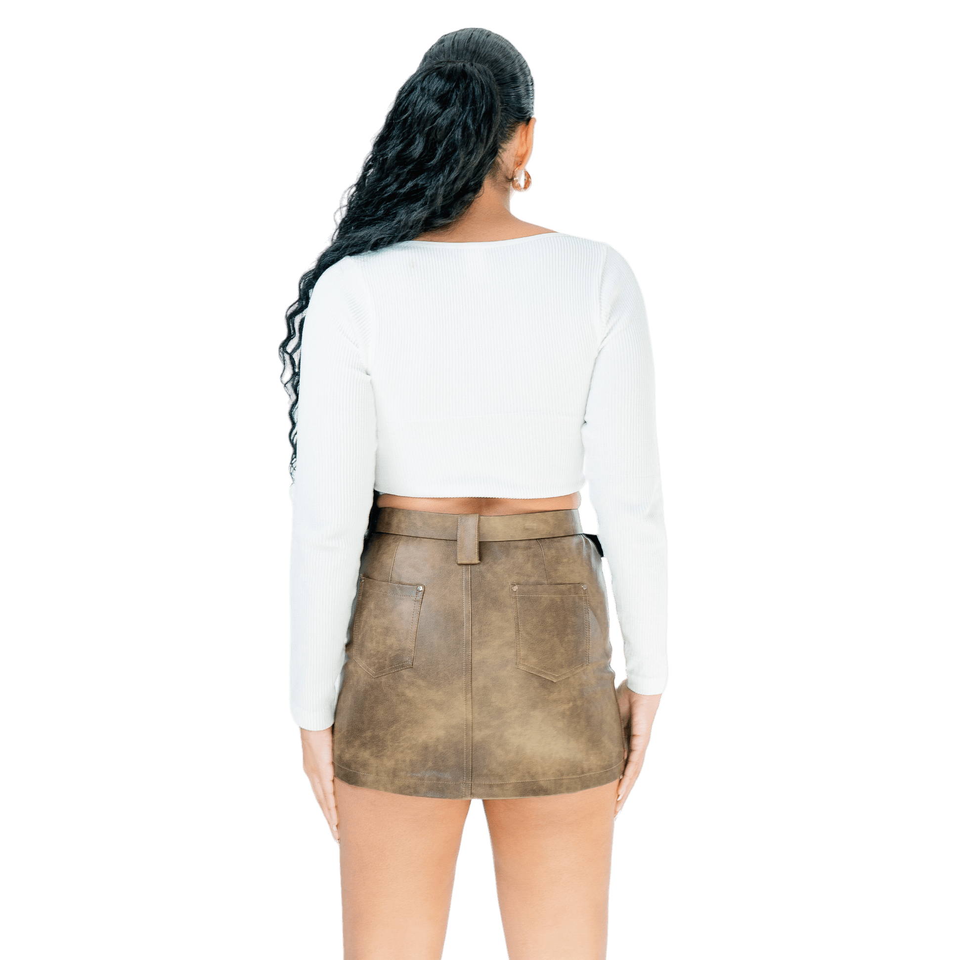 Ribbed Long Sleeve Crop Top - GRLS CLUB