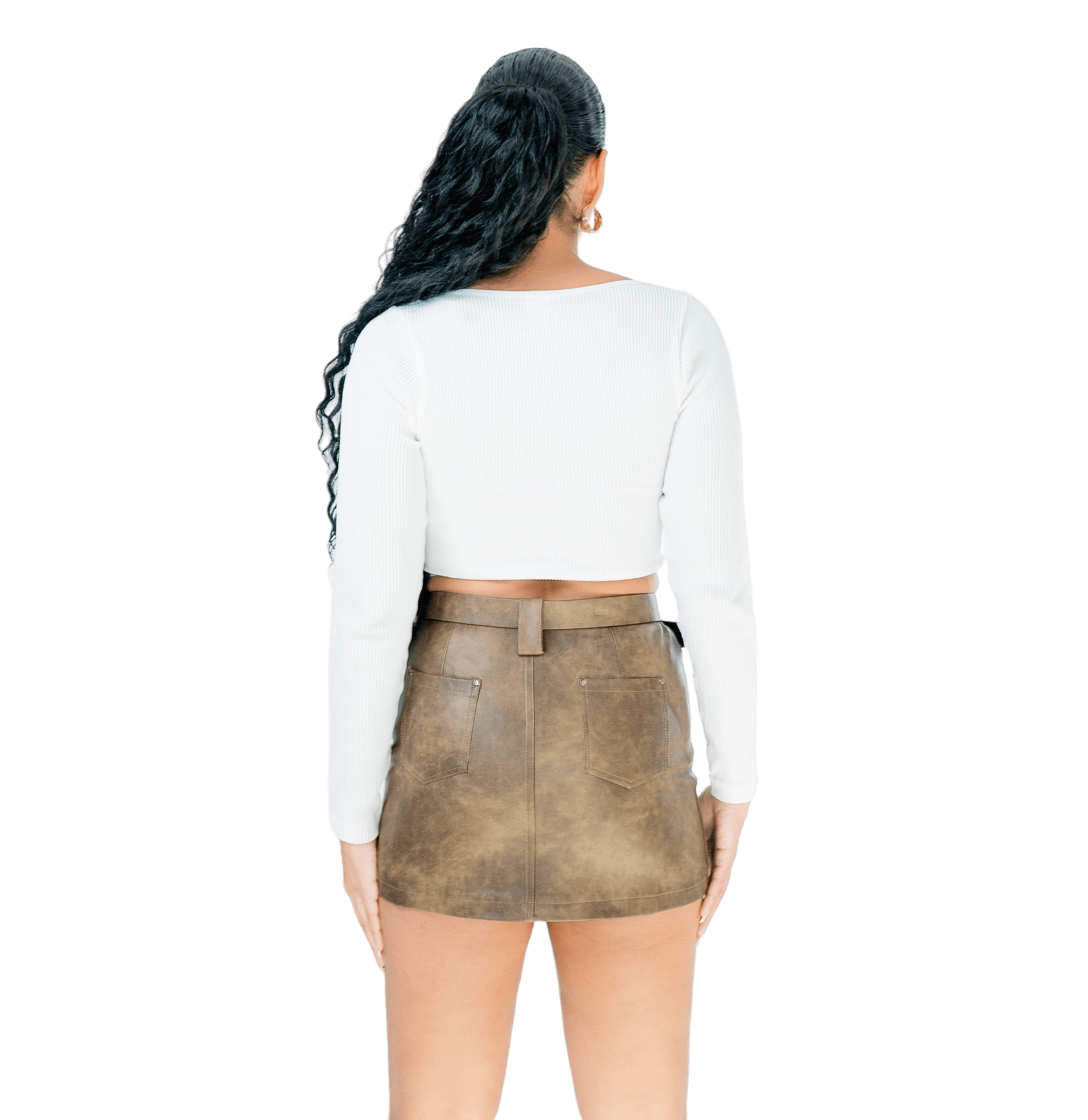 Ribbed Long Sleeve Crop Top - GRLS CLUB