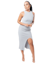 Ribbed Thigh Split Knit Co - ord - GRLS CLUB