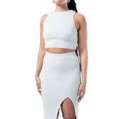 Ribbed Thigh Split Knit Co - ord - GRLS CLUB