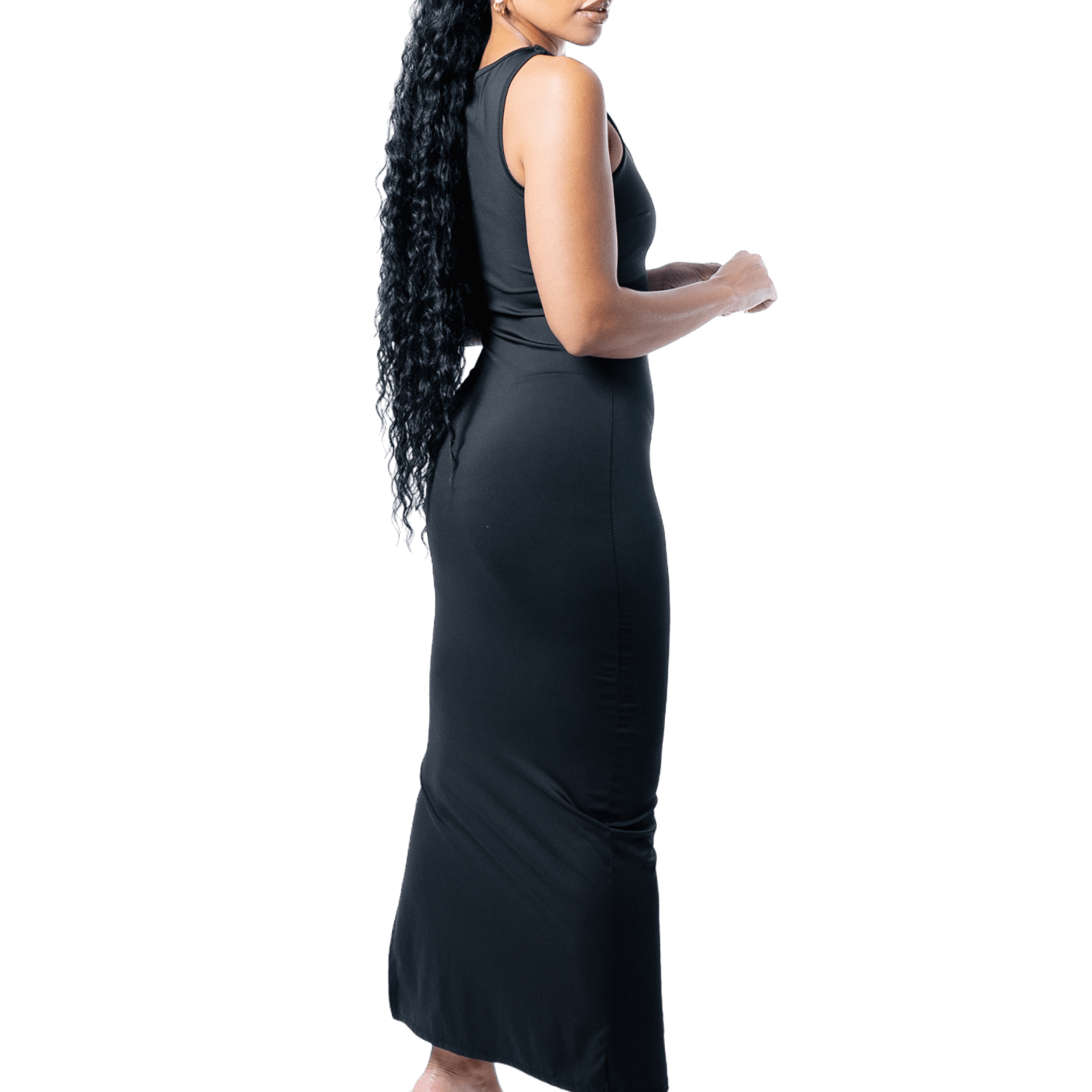 Thigh Split Bodycon Maxi Dress - GRLS CLUB